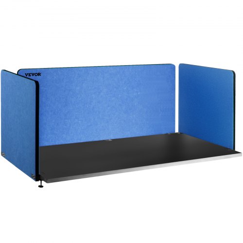 Desk Divider 60'' Desk Privacy Panel, 3 Panels Privacy Acoustic Panel, Sound Absorbing Acoustic Privacy Panel, Reduce Noise and Visual Distractions, Lightweight Clamp-on Divider Navy Blue