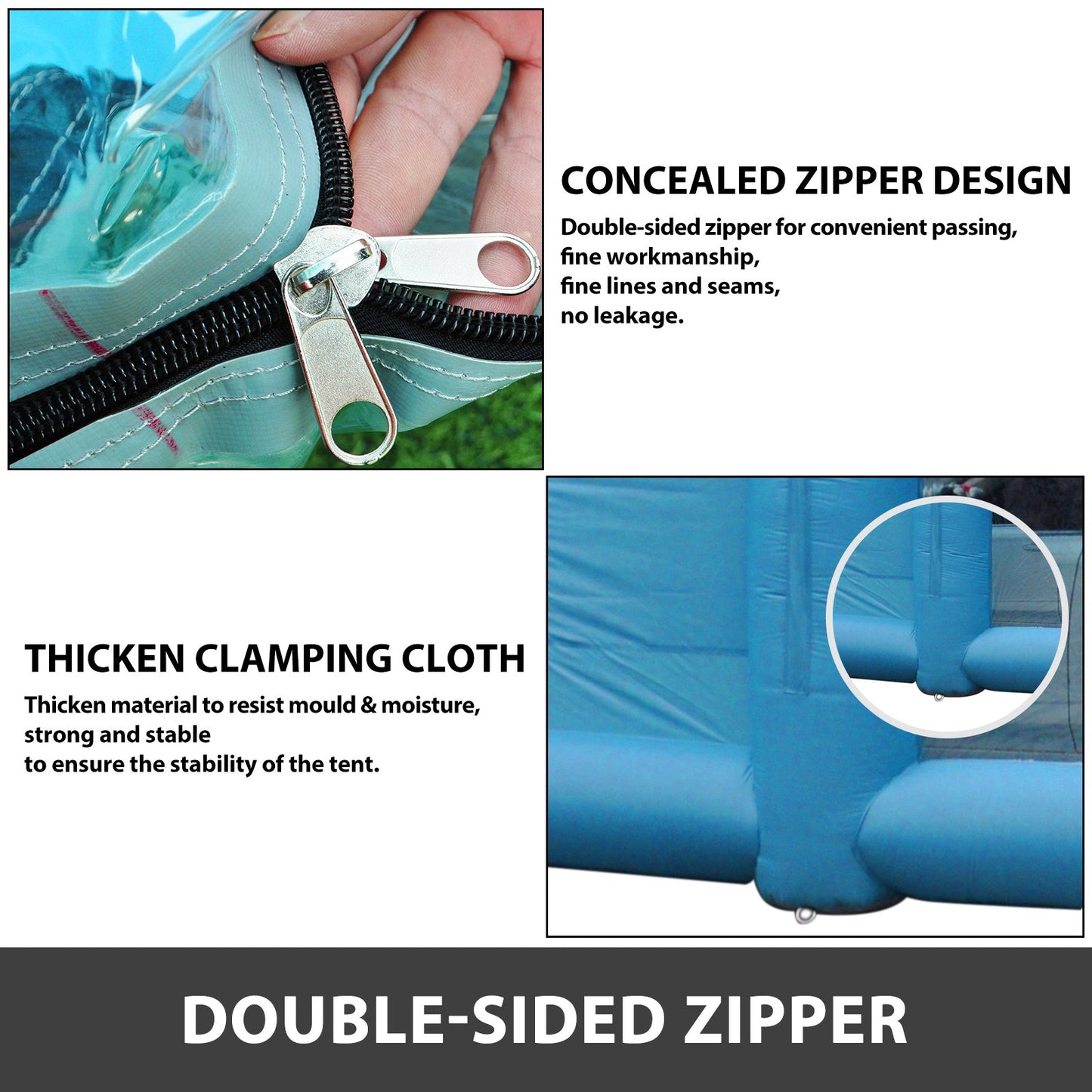 Inflatable Tent 19.7x9.8x8.2Ft Inflatable Spray Booth Custom Tent Inflatable Paint Booth Tent Car Paint Booth Giant Workstation 210D Oxford Fabric With 2 Blowers