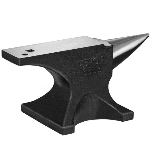 Single Horn Anvil, 66Lbs Cast Steel Anvil, High Hardness Rugged Round Horn Anvil Blacksmith, Large Countertop and Stable Base, with Round and Square Hole, Metalsmith Tool for Bending and Shaping