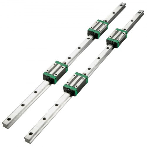 3PCS Linear Rail 0.78-66 Inch, Linear Bearings and Rails with 4PCS HSR20 Bearing Block, Linear Motion Slide Rails plus for DIY CNC Routers Lathes Mills, Linear Slide Kit fit X Y Z Axis