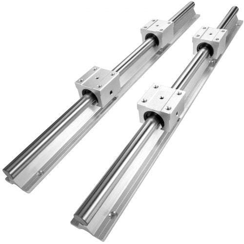 Linear Rail 2PCS 300mm SBR16 Linear Slide Rail 4PCS SBR16UU Bearing Block CNC Kit Linear Rails and Bearings Kit CNC Rails Linear Rail Set for CNC Machines Automated Machines and Equipments