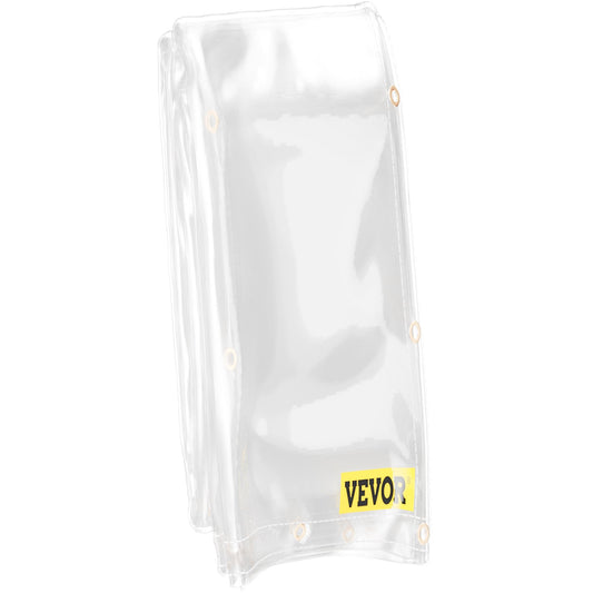 Clear Vinyl Tarp, 8 x 12 ft 20 Mil Thick, Heavy-Duty Waterproof Patio Enclosure, Tear and Weather Proof Transparent PVC Tarpaulin, with Brass Grommets and Reinforced Edges for Outdoor Cover