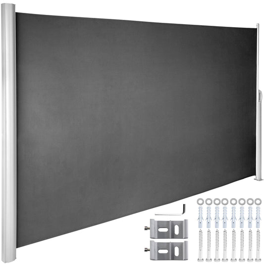 Black Retractable Patio Screen 63 Inch In Height Retractable Screen 118 Inch In Length Office Dividers Partition Wall Outdoor Retractable Gate Retractable Fence Screens For Patio Privacy
