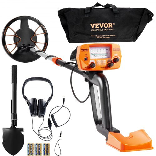 Metal Detector for Adults & Kids, 8 Inch Waterproof Search Coil with High Accuracy Pointer Display, Adjustable 38''-49'' Gold Detector, Lightweight Aluminum Stem for Detecting Gold Treasure