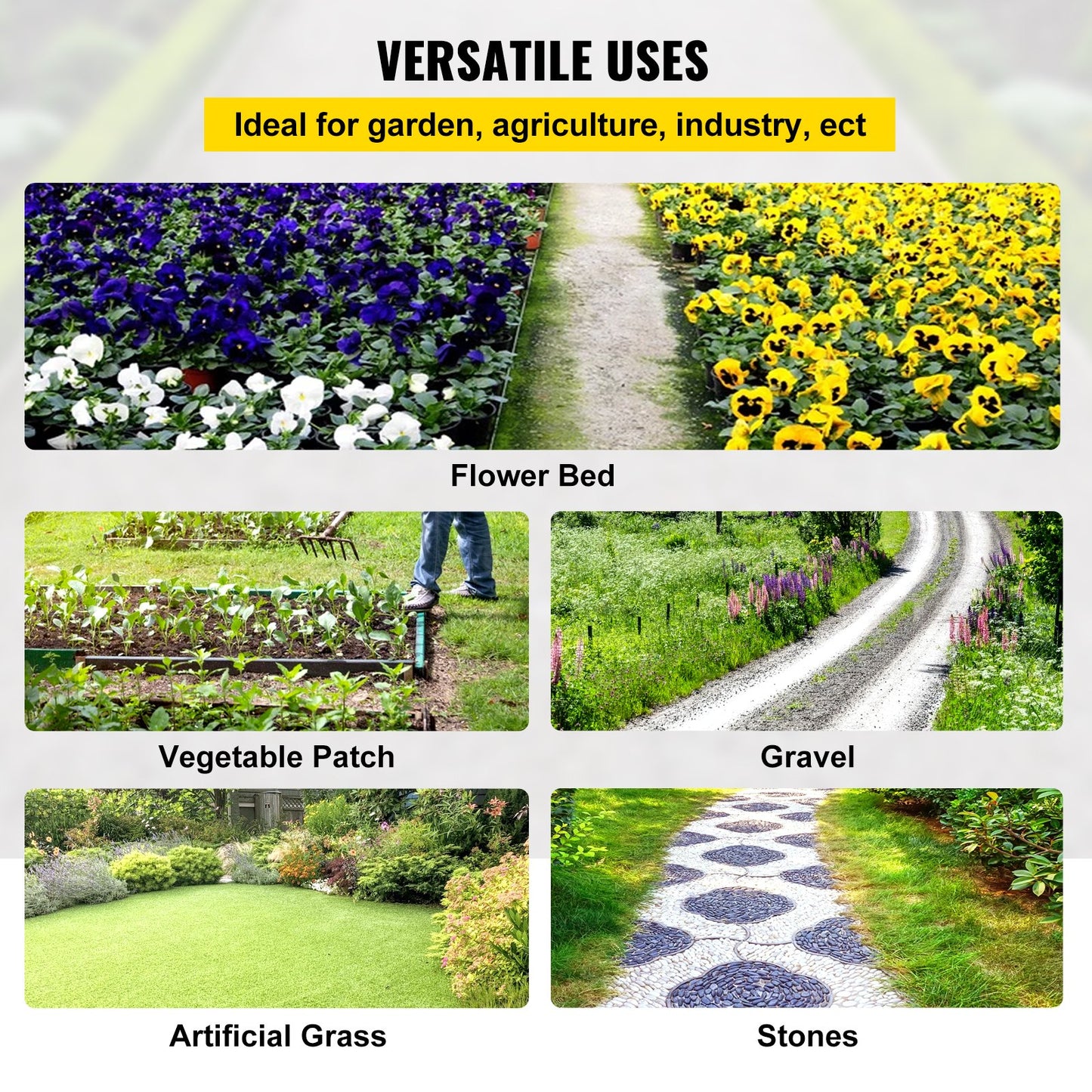 6.5FTx300FT Premium Weed Barrier Fabric Heavy Duty 3.2OZ, Woven Weed Control Fabric, High Permeability Good for Flower Bed, Geotextile Fabric for Underlayment, Polyethylene Ground Cover